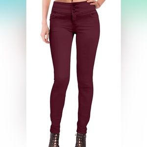 NWT Women’s Burgundy Butt Lifter/Shaper Jeans